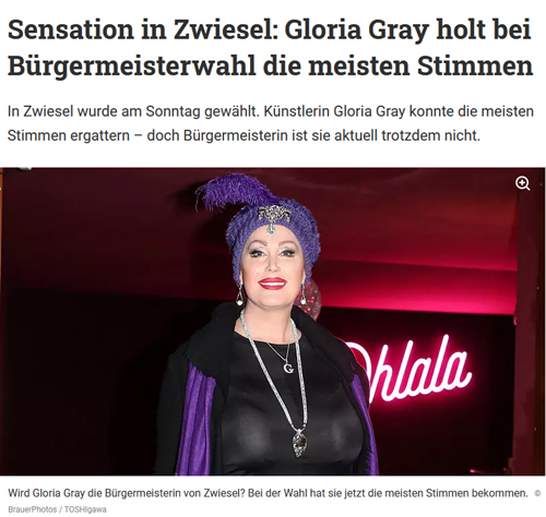 Gloria Gray - Brgermeisterinwahl 2022 in Zwiesel - Abendzeitung (AZ) Mnchen, 27.11.2022