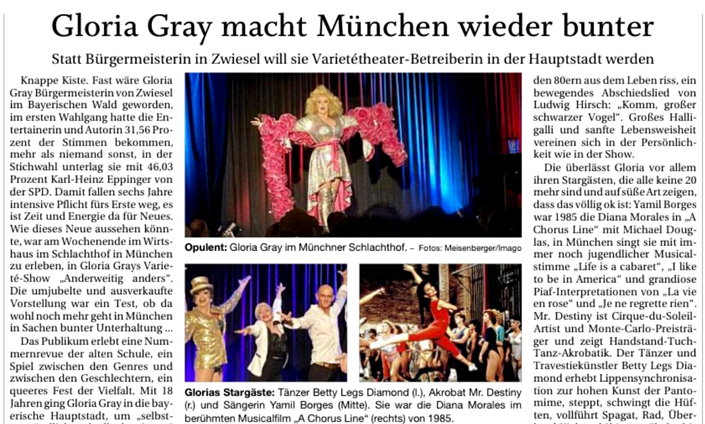 Gloria Gray - Cabaret in Mnchen - Passauer Neue Presse (PNP), 28.02.2023