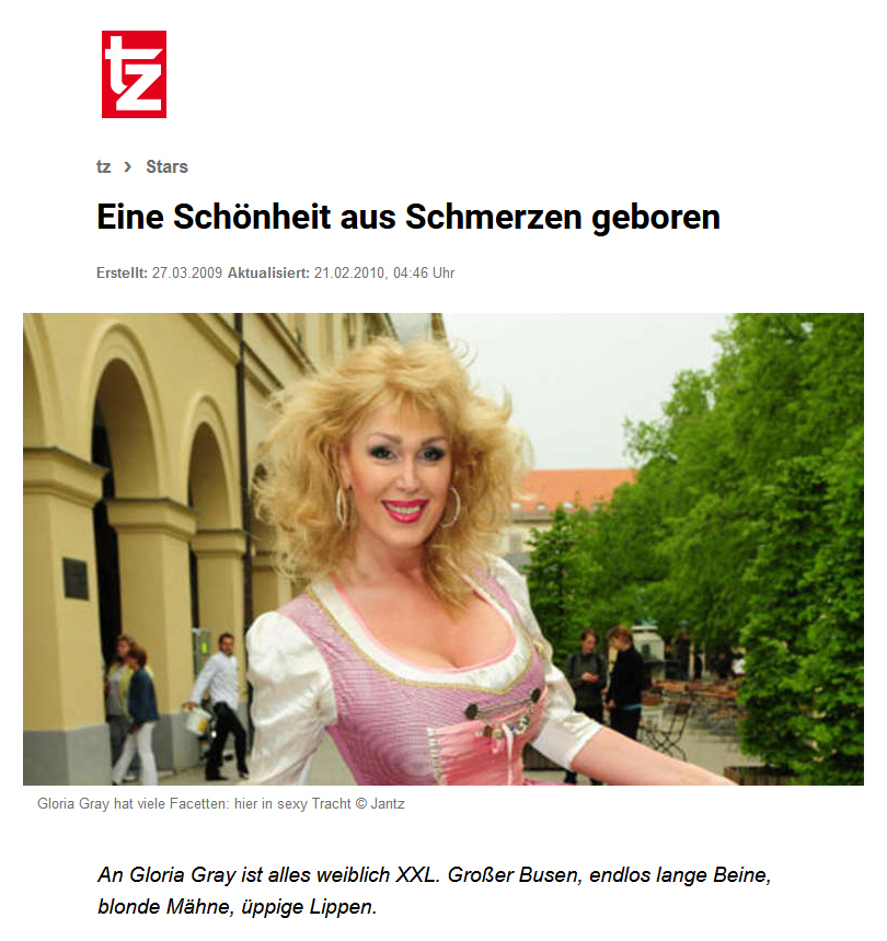 Gloria Gray - Mit allem, was ich bin: Mein Leben - tz Mnchen, 27.03.2009