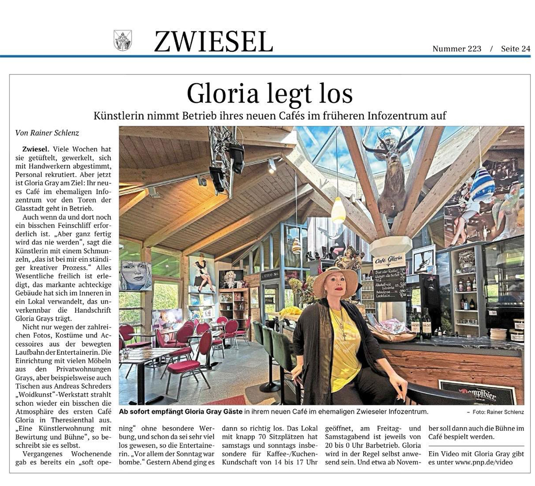Caf� Gloria in Zwiesel - Making of: Passauer Neue Presse (PNP), 26.09.2026