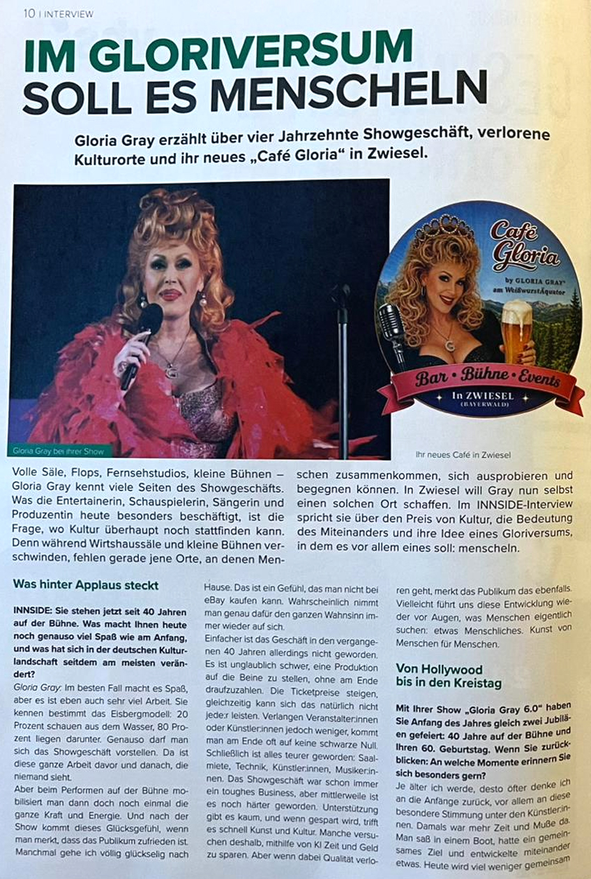 Caf� Gloria in Zwiesel - Presse: INNSIDE, September 2026